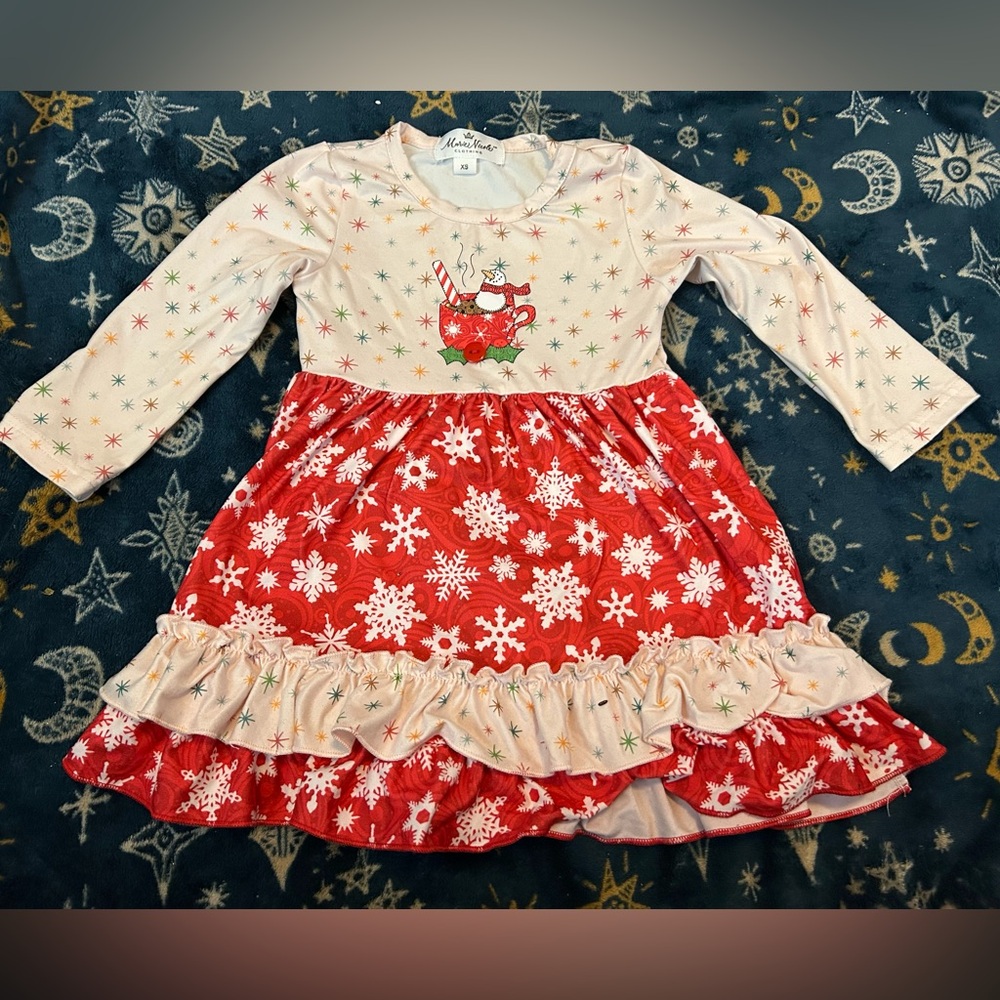 Girls size XS(18-24 Months) Snowman/snowflake Dress